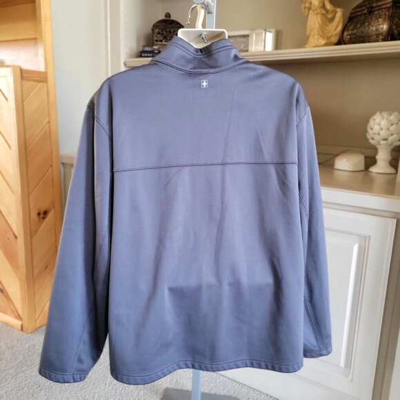 Swiss Tech Performance Gear Mens Soft Shell Full Zip Jacket Grey- XL ( 46-48) - Picture 3 of 9